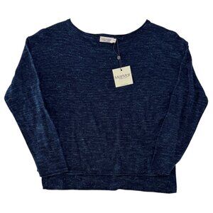 MARMAR COPENHAGEN - TADEA GLITTER KNIT TOP - 30% COTTON - DEEP BLUE - NWT